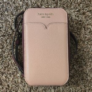 Kate Spade Blush and Burgundy Phone Crossbody Bag